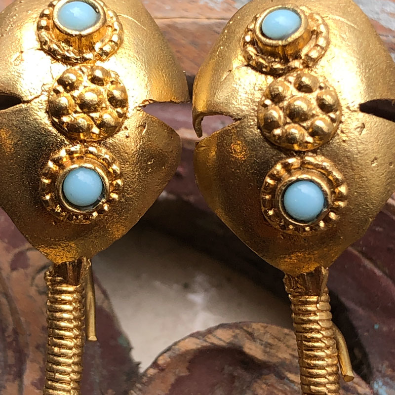 (AE206) Ottoman Design Earrings 50mm x 20mm